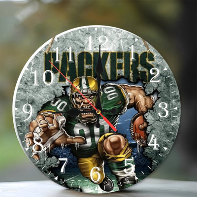 Horloge murale en bois 10 po, mouvement silencieux, à piles (piles AA non incluses), décor artistique, parfait pour les décorations