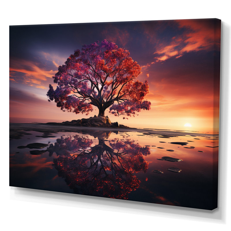 Coral Tree Enchanted Twilight sur impression sur toile, Toile tendue, H 30 po x l 40 po x P 1,5 po