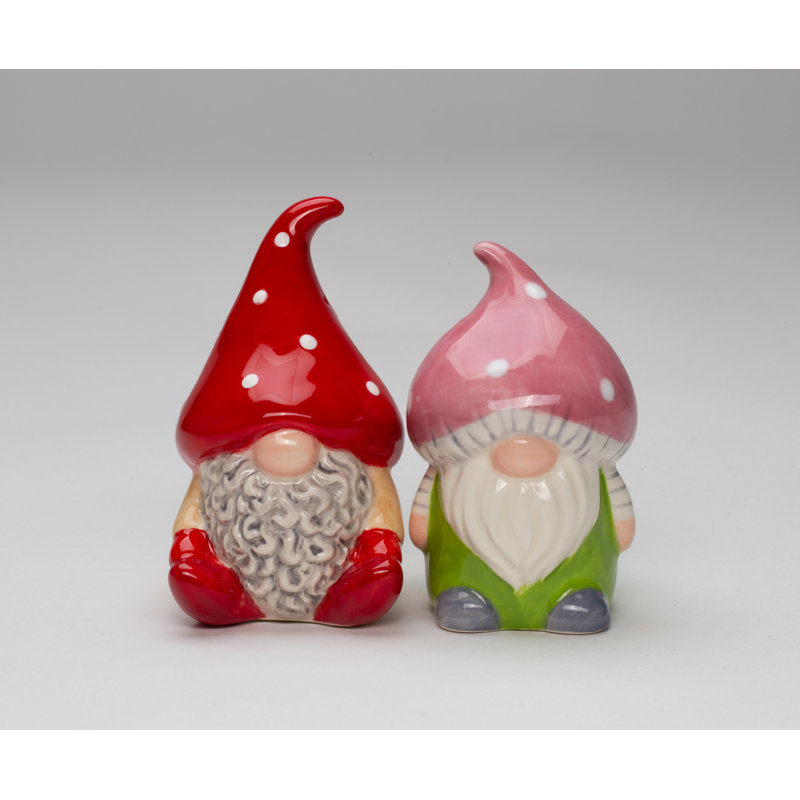 Champignon, gnome, sel et poivre