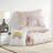 Premium Cotton Full Queen Bedding Sets, Pink Jacquard, Modern Home