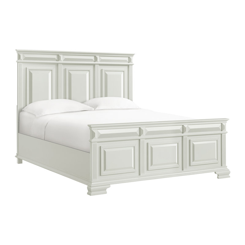 Canora Grey Mikiel Panel Bed, King, Antique White