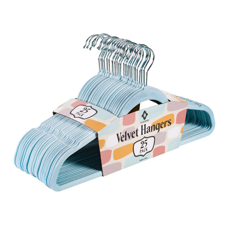 Cintre standard en plastique, Bleu clair / argenté