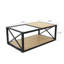 Table basse en verre trempé avec tablette de plancher-2031026939