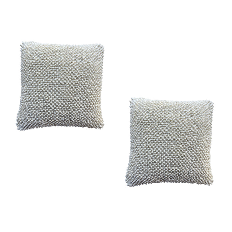 Cotton Reversible Pillow Cover, Ivory