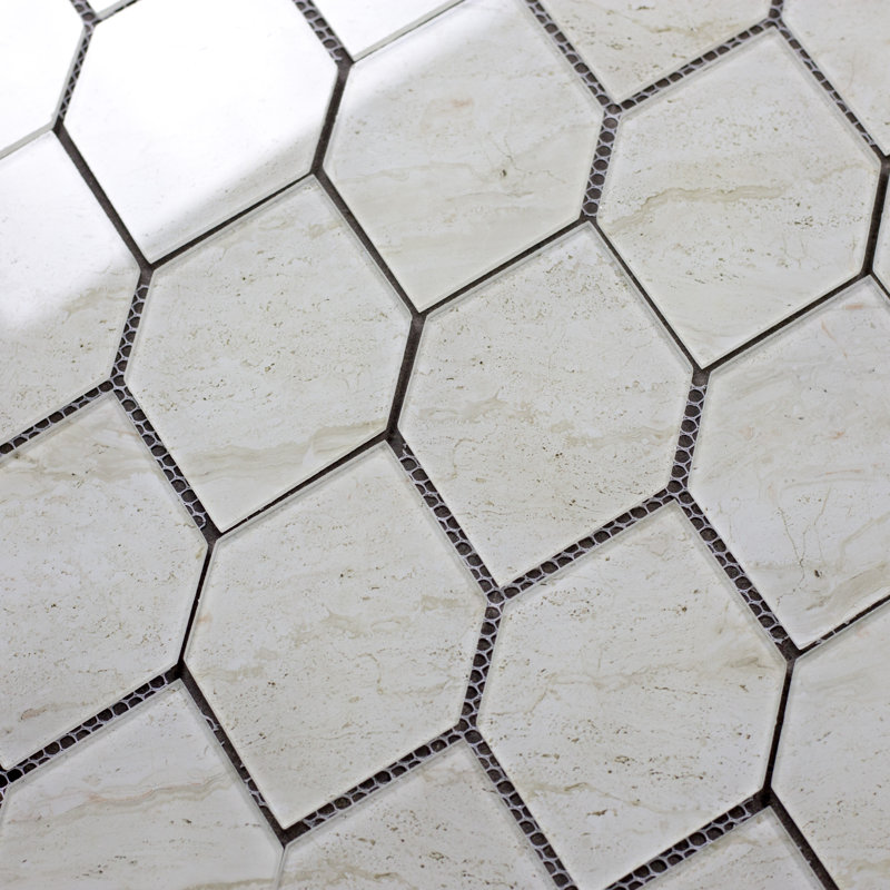 Carreau de mosaïque en verre 12 po x 9 po Tuscan Design