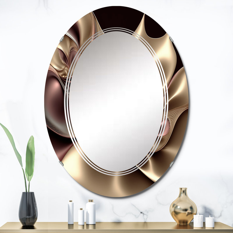 Hamiltonas - Miroir mural moderne ovale, 36 po x 24 po