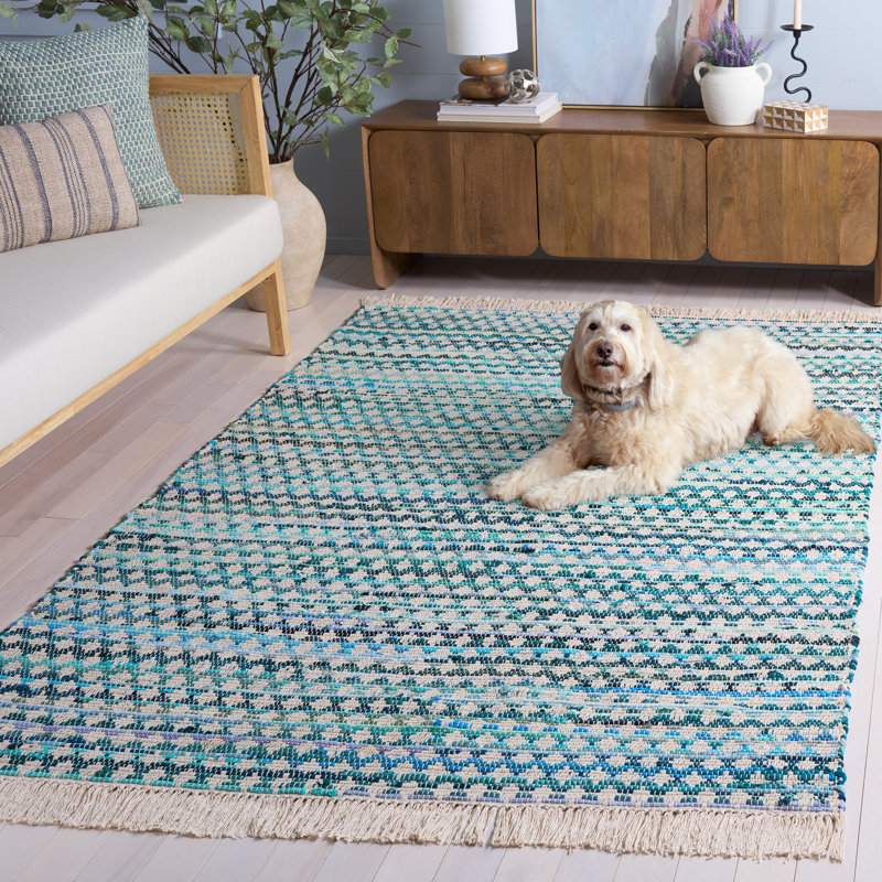 Tapis en coton tissé à la main Montauk 538, Rectangle de 5 pi x 8 pi