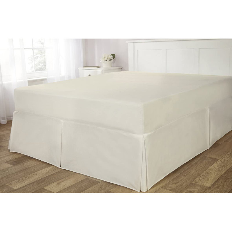Holiness Pleated Wrap Around Bed Skirt, Double (4'6), Cream