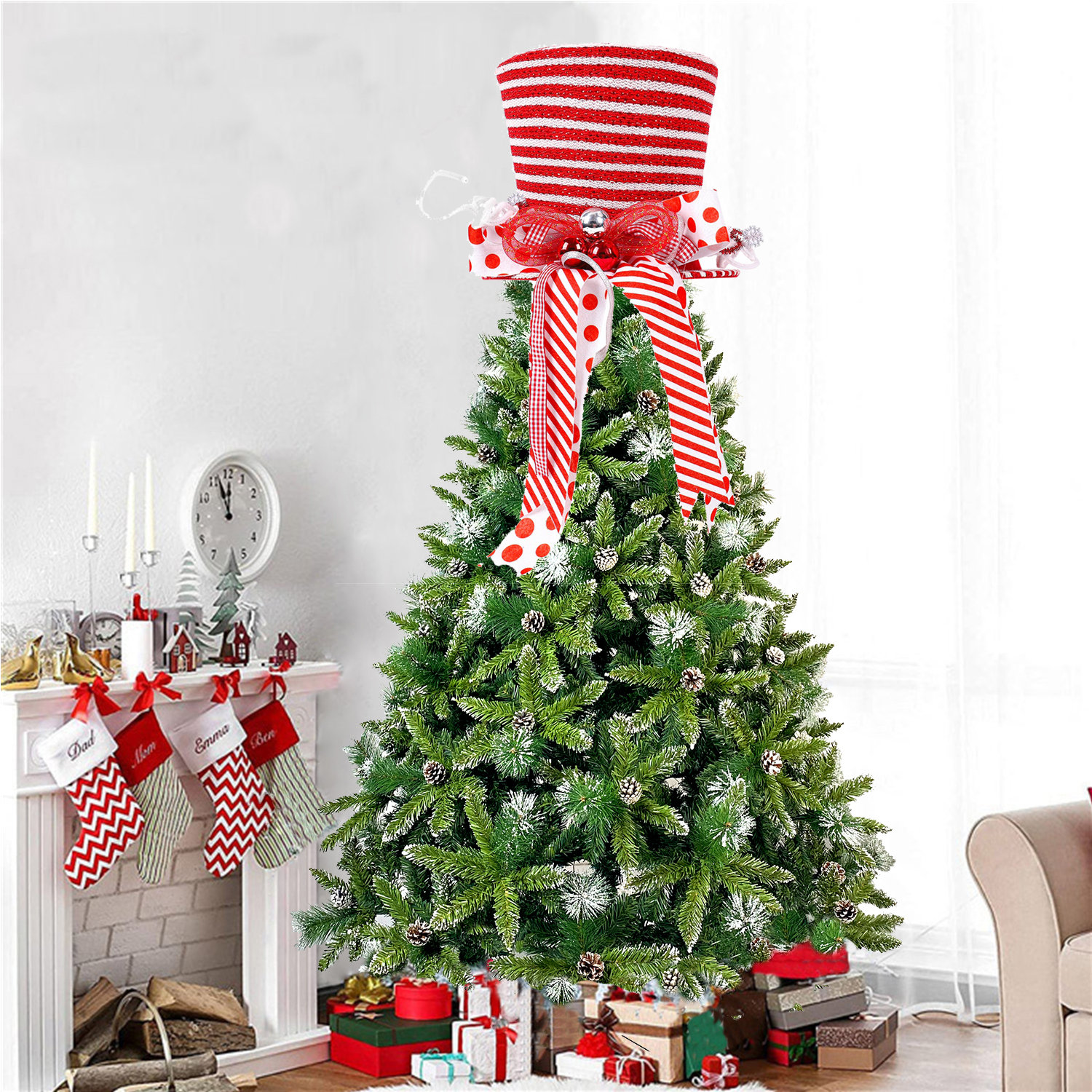 https://assets.wfcdn.com/im/08209681/compr-r85/2243/224359785/christmas-tree-topper-decor-retractable-christmas-hat-red-and-white-stripes.jpg