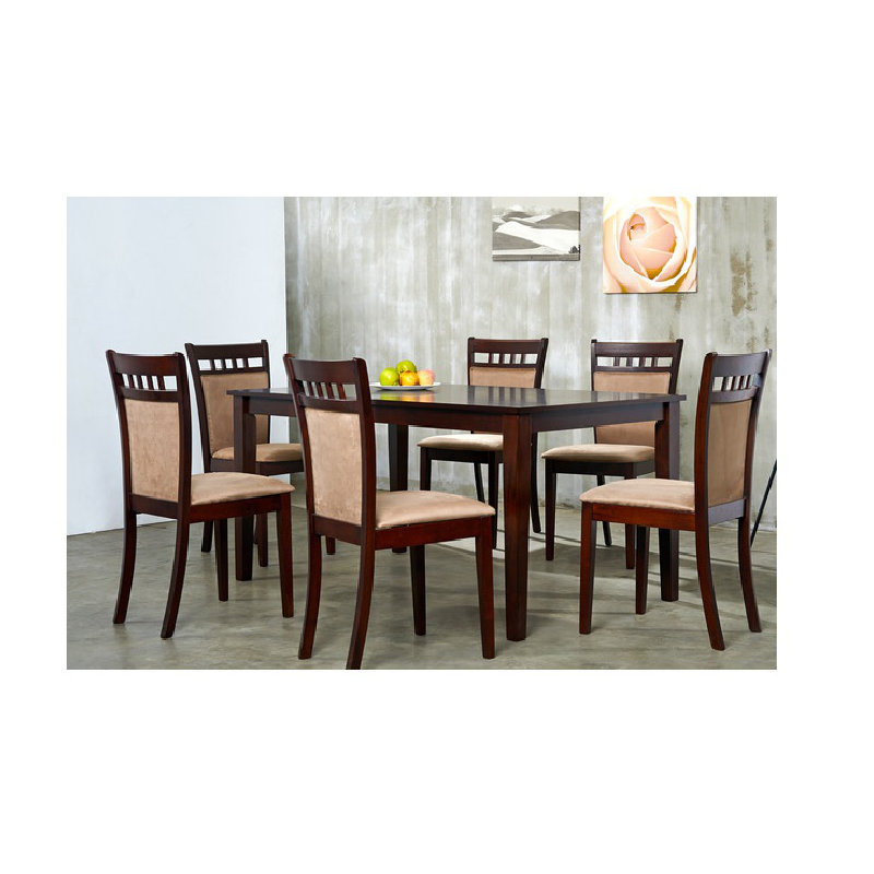Shirlyn Solid Wood Top Four Leg Dining Set, Sugar Brown