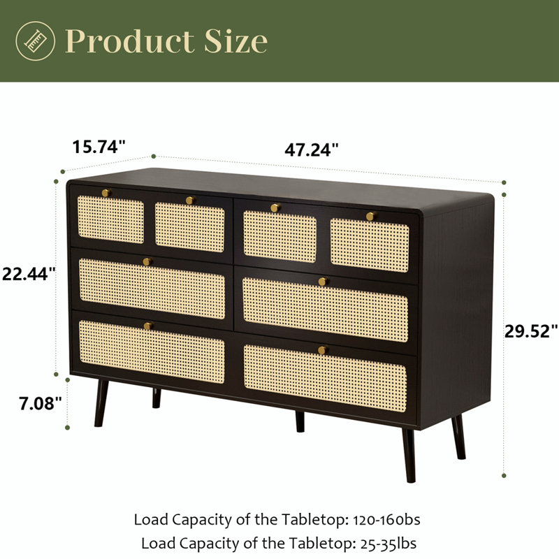 Commode 6 tiroirs Millyana