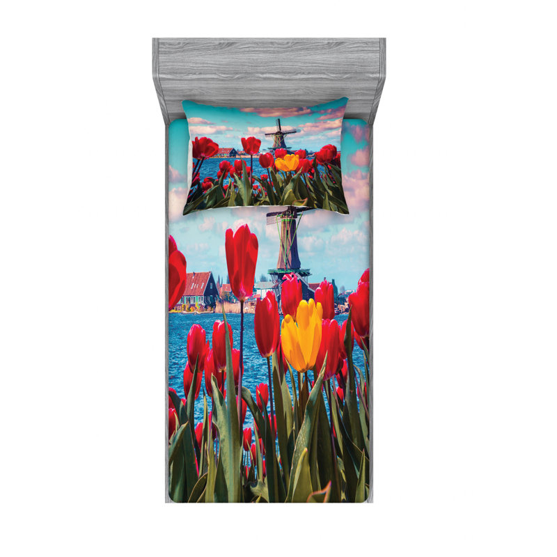 Ensemble de draps amsterdam, Ensemble de draps pour lit simple TG avec drap-hou
