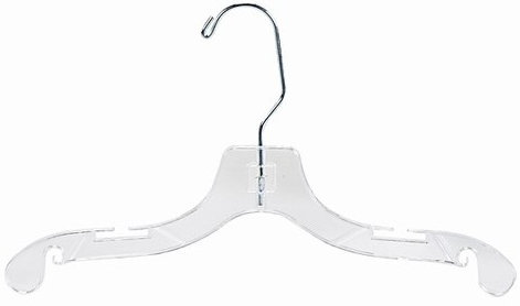 Cintre en plastique pour chambre d'enfant pour robe / chandail / chandail, Transparent