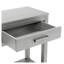 Console de 59,1 po avec 3 tiroirs et tablette inférieure ouverte en MDF gris pour le salon