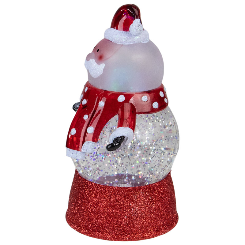 5.75" LED Lighted Santa Claus Christmas Glitter Snow Globe