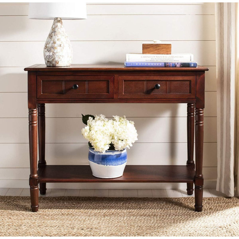Console en bois massif 35,8 po Malmesbury, Cerise foncée