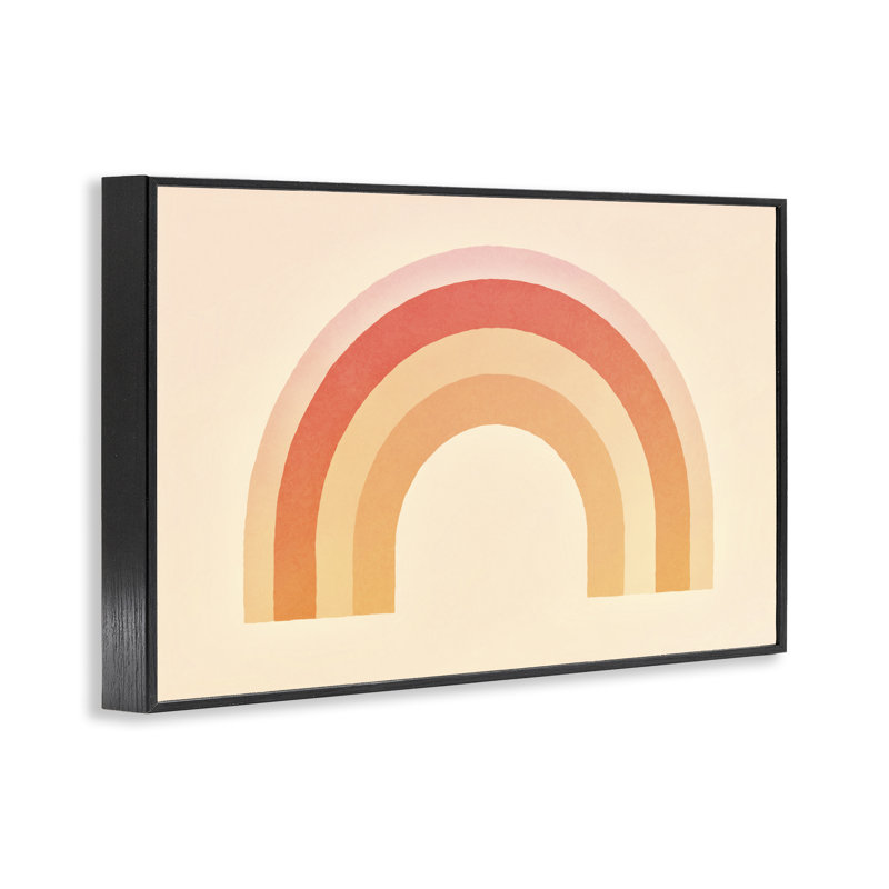  Boho Rainbow with Gradient White Framed Giclee Art by Andrea Haase, H 12 po x l 18 po, Giclée encadrée noir minuit