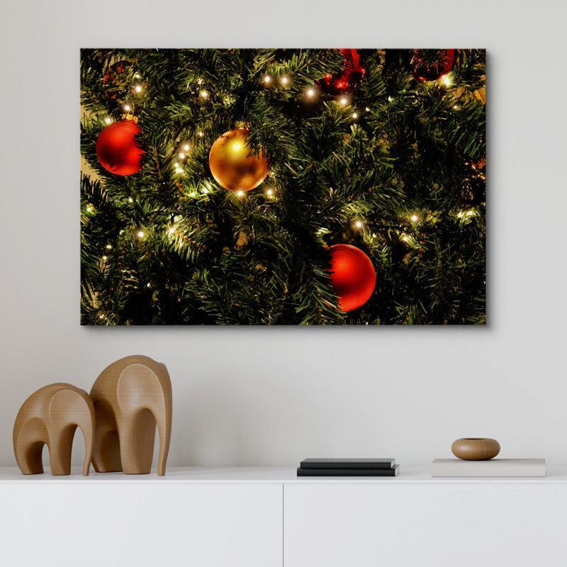 Christmas Holiday Celebration Tree X03 - Photographie sur toile tendue, H 12 po x l 18 po