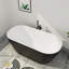 Baignoire de trempage autoportante L 59 po x l 29 po avec drain chromé double-64490093