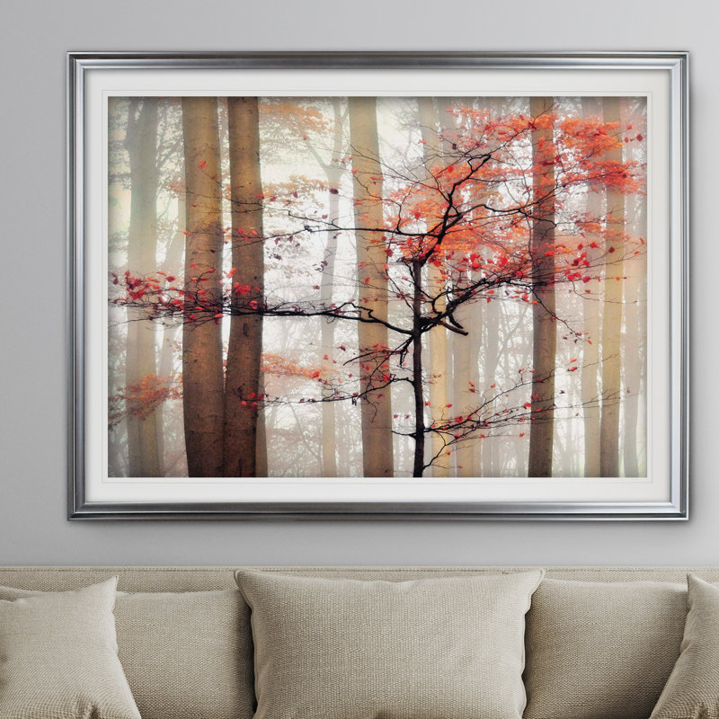 « orange réveil », impression, argent, H 31 po x l 43 po x P 1,5 po