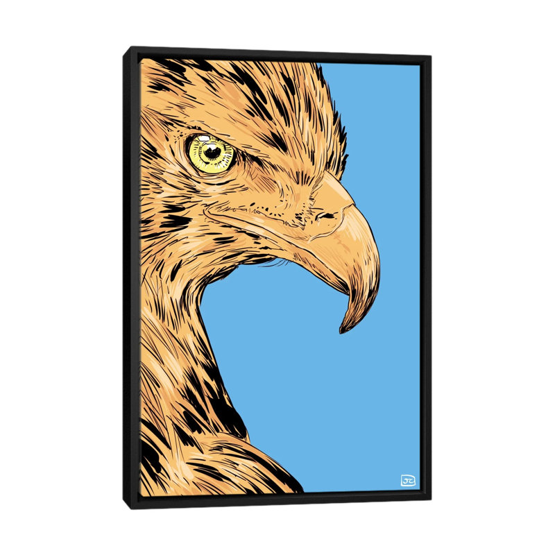 Aigle par Giuseppe Cristiano - Estampe numérique sur toile tendue avec châssis, H 60 po x l 40po x P 1,5 po, Pas de tapis