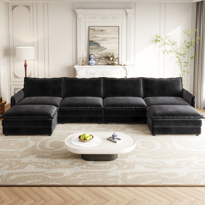 Upholstered Corduroy With Solid Wood Frame For Durability High Fabric Extra Thick Foam Comfort