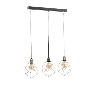 Bohannon 3 - Light Gold Geometric Pendant