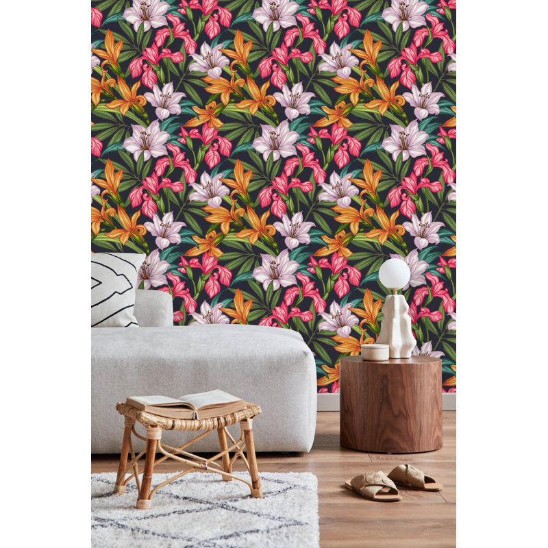 Floral Tile, 18.75" W x 25" L, Vinyl