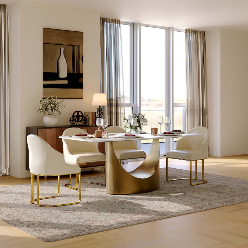 Ensemble de table de salle à manger 7 pièces Hobart, H 30,7 po x L 78,74 po x l 39,37 po