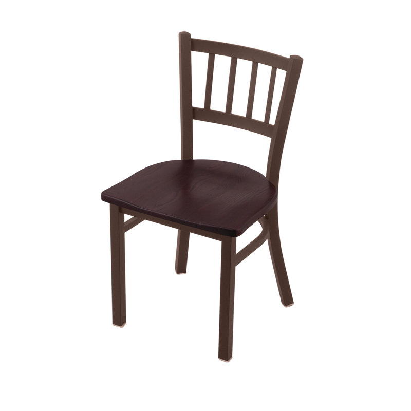Chaise Contessa 610, Bronze, Bois - Chêne cerisier foncé