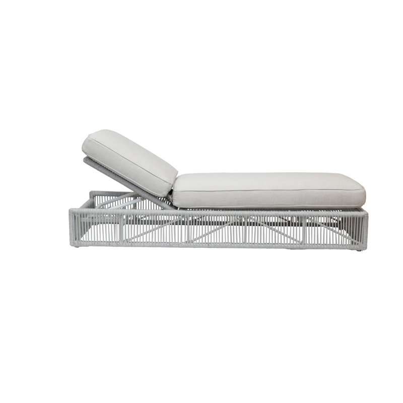 Miami Outdoor Chaise Lounge, Echo Ash Sunbrella®