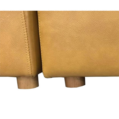 Canapé modulaire en cuir rembourré