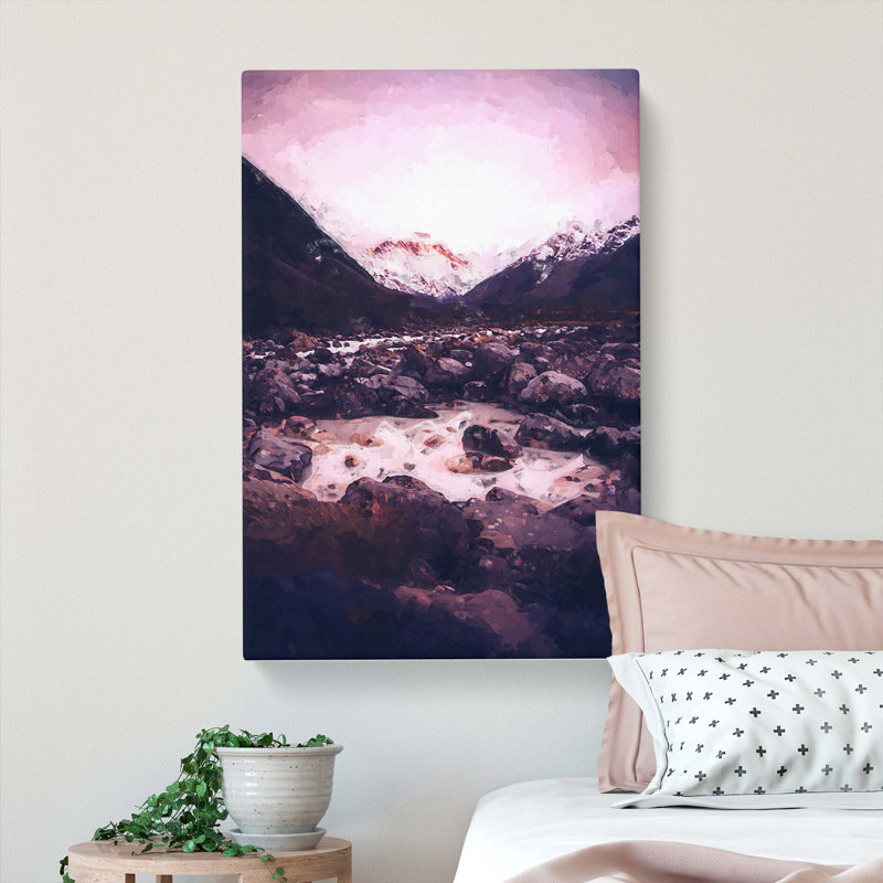 Mount Cook In New Zealand In Abstract - Wrapped Canvas, 76cm H x 50cm W x 3cm D