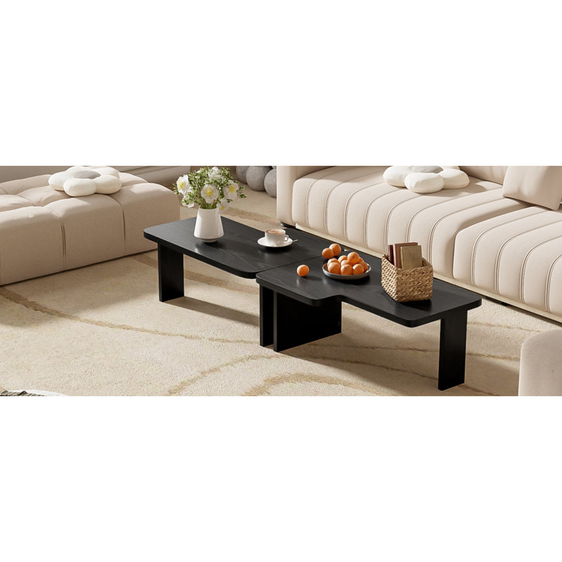Ensemble de tables basses U-Can, Noir