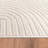 Modern Area Rug with Minimalist Line Pattern in Cream-2118491264