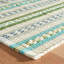 Long Slade Teal Handwoven Cotton Rug-887689127