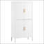 Armoire à vin cannelée avec éclairage à DEL et porte-verres à pied-134096421