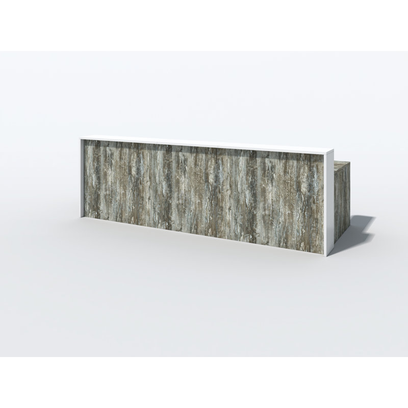 2 Person Rectangle Synthetic Laminate Reception Desk, Intrigue