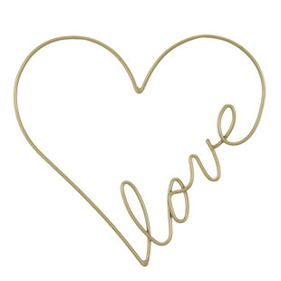 Décoration murale en forme de cœur en coton en forme de cœur love 3d