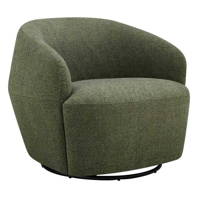 Ingetraut Upholstered Swivel Barrel Chair, Mellow Forest
