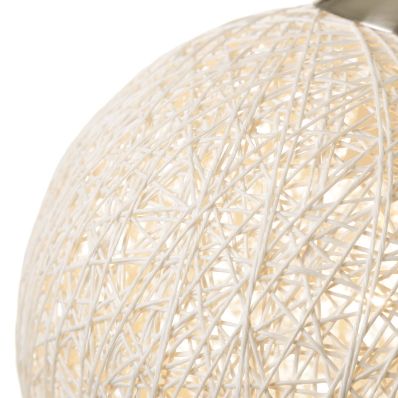 Reggio 1 - Light Silver Sphere Pendant, 25cm H x 25cm W x 25cm D