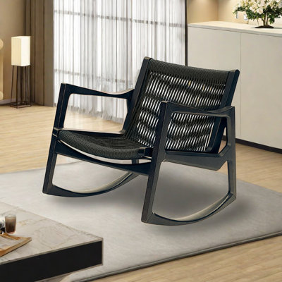Chaise berçante en chêne
