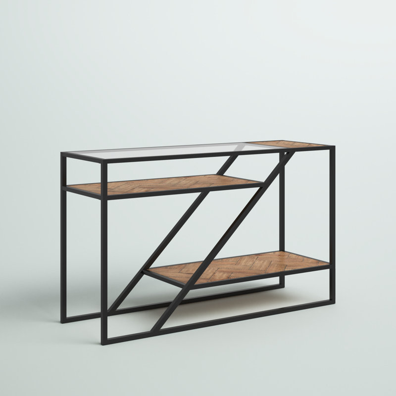 Bedonia 48'' Glass Top Console Table