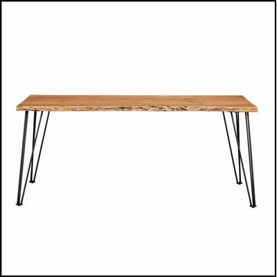 Shanahan Natural Acacia Dining Table with Live Edge, Durable and Timeless for Any Home Decor