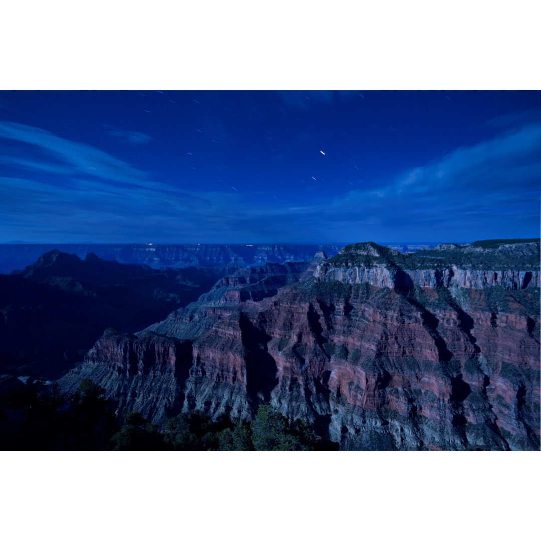 Grand Canyon in Moonlight - Wrapped Canvas Photograph