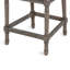 Tabouret de bar rembourré avec pieds tournés ornés et conception stationnaire