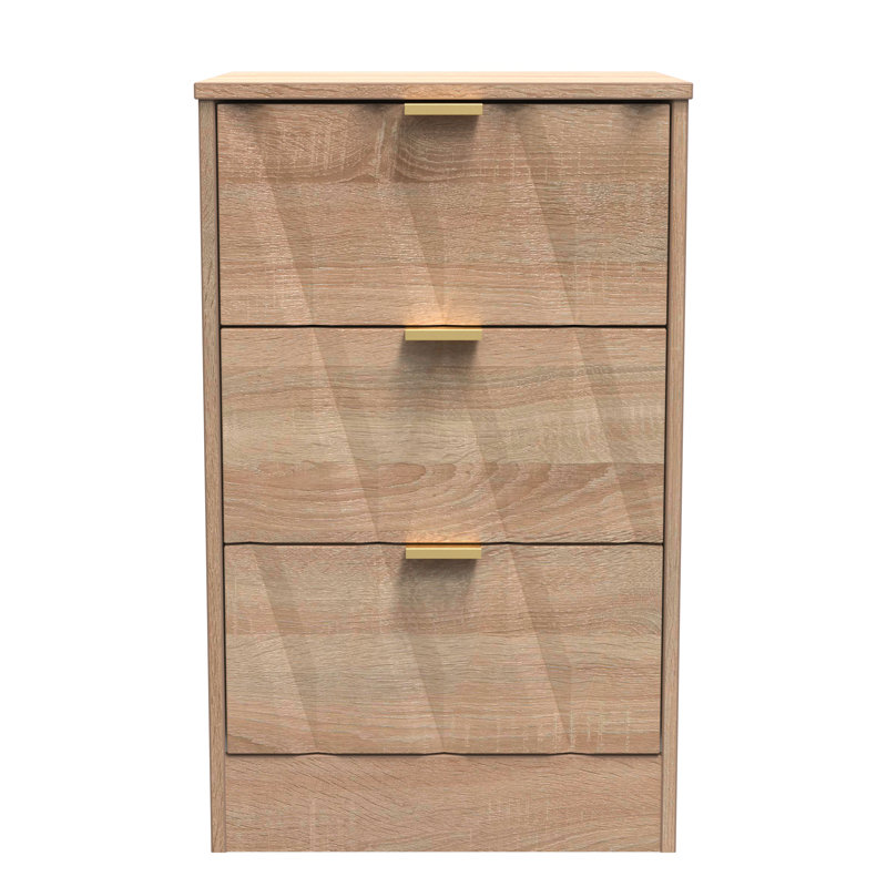 Las Vegas 45 cm W Bedside Table, Bardolino Oak