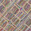 Tapis mauve / bleu foncé / rouge en coton / jute touffeté à la main à motif géométrique Anaheim-22127664