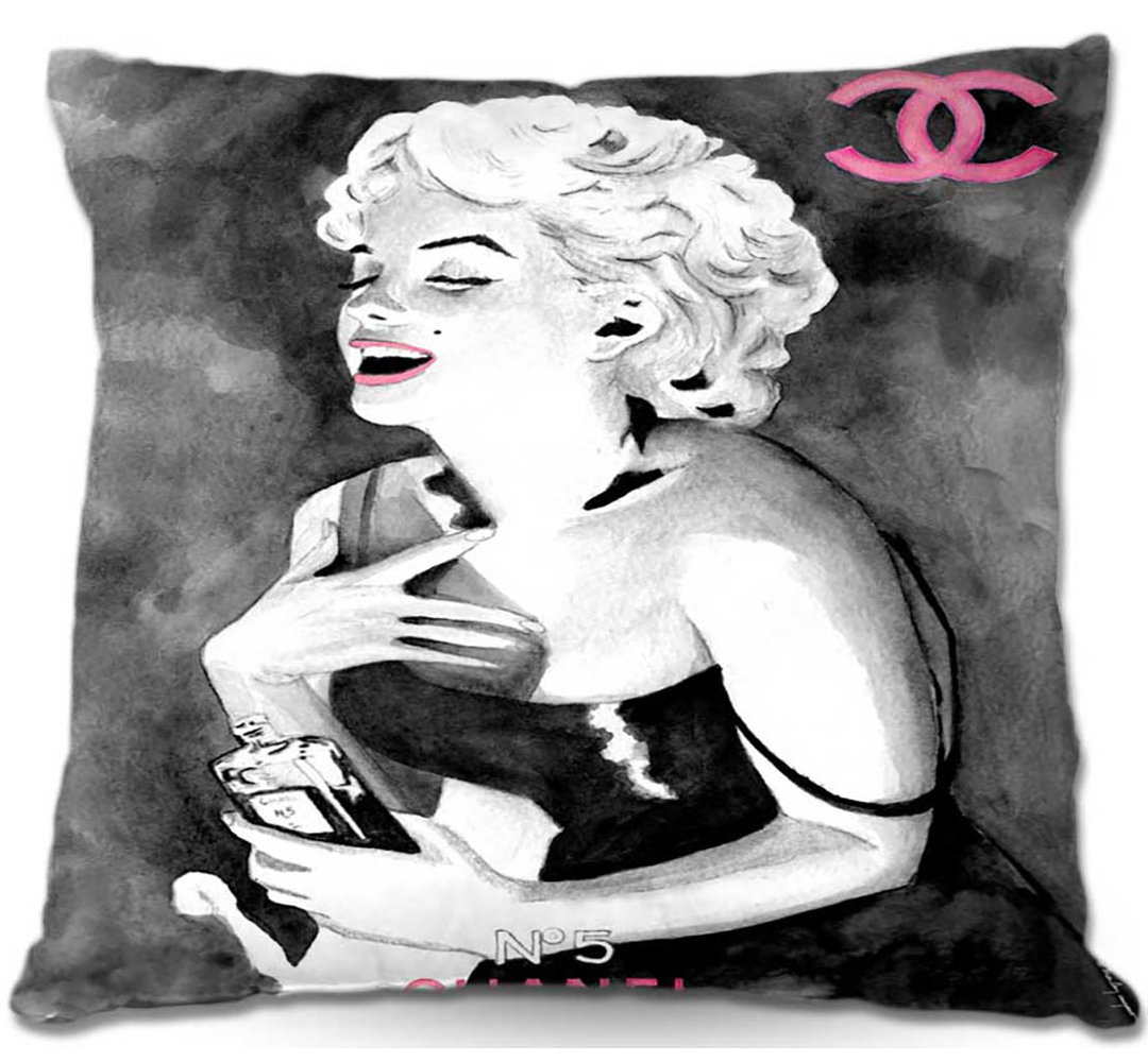  Couch Marilyn Monroe V Square Pillow Cover & Insert DiaNoche Designs 