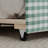 Cozy Gingham Daybed With Trundle Twin Size Sofa Bed No Box Spring Needed, With USB Port And Adorable Wave Shaped, Linen Fabric-1773304392